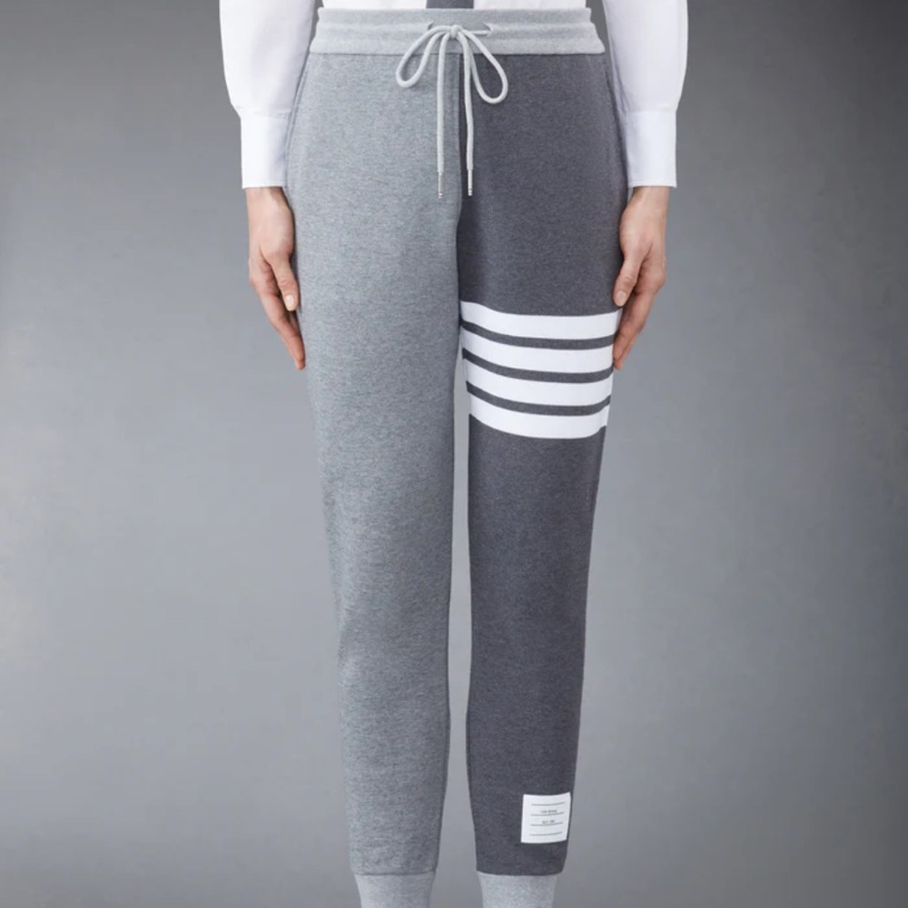 Thom Browne Charcoal and Light Gray Joggers